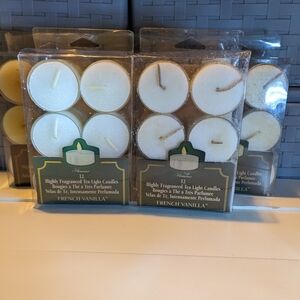 60 Highly Fragranced French Vanilla Tea Light Candles - White